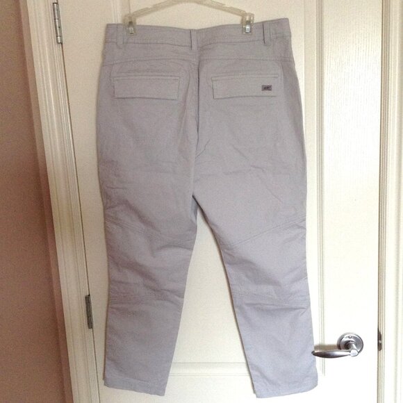 Eddie Bauer Women's Cargo Pants Light Gary Size 14 Casual Pockets Straight Leg - Picture 6 of 10
